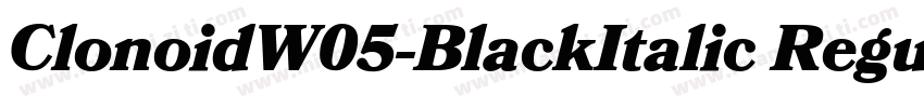 ClonoidW05-BlackItalic Regular字体转换